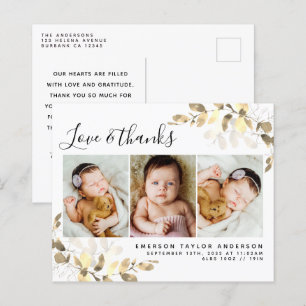 Budget Eucalyptus Foto Baby Hartelijk dank Briefka