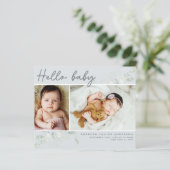 Budget Eucalyptus Foto Hallo Baby Briefkaart (Staand voorkant)