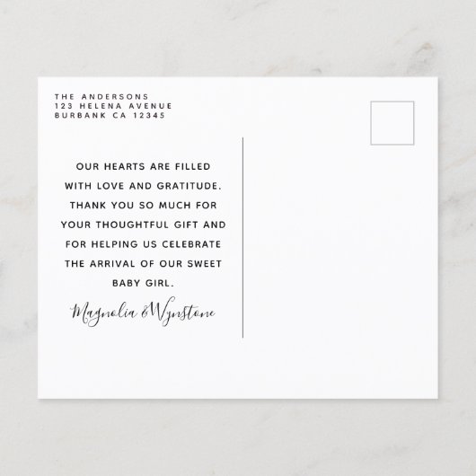 Budget Eucalyptus Foto Hallo Baby Briefkaart (Achterkant)