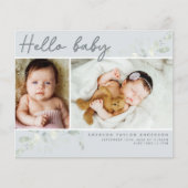 Budget Eucalyptus Foto Hallo Baby Briefkaart (Voorkant)