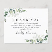 BUDGET Eucalyptus Foto Huwelijks Dankkaart (Voorkant)