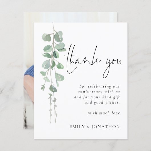 Budget Eucalyptus Foto Jubileum Dank u (Voorkant / Achterkant)