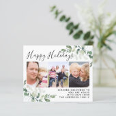 Budget Eucalyptus Foto Kerstkaart (Staand voorkant)