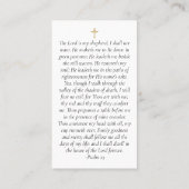 Budget Eucalyptus Foto Memorial Prayer Kaart Contactkaartje (Achterkant)