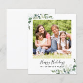 Budget Eucalyptus Foto Prettige feestdagen Kaart (Voorkant / Achterkant)