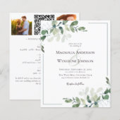 Budget Eucalyptus Foto QR Code Weddenschap (Voorkant / Achterkant)