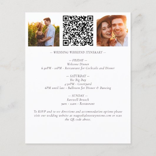 Budget Eucalyptus Foto QR Code Weddenschap (Achterkant)