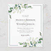 Budget Eucalyptus Foto QR Code Weddenschap (Voorkant)