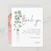 Budget Eucalyptus Foto Quinceañera Dank u (Voorkant / Achterkant)