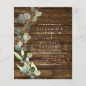 Budget Eucalyptus Foto Rustic Country Wedding (Voorkant)