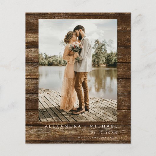 Budget Eucalyptus Foto Rustic Country Wedding (Achterkant)