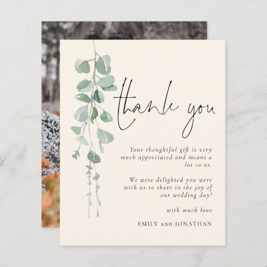 Budget Eucalyptus Foto van eBay Hartelijk dank (Voorkant / Achterkant)