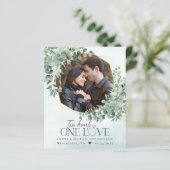 Budget Eucalyptus Foto Verloving Aankondiging (Staand voorkant)