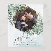 Budget Eucalyptus Foto Verloving Aankondiging (Voorkant)