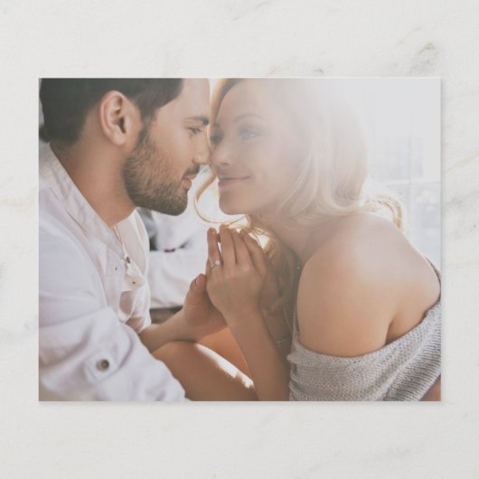 Budget Eucalyptus Foto Verloving Aankondiging (Achterkant)