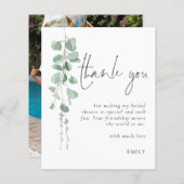 Budget Eucalyptus Foto Vrijgezellenfeest Dank u (Voorkant / Achterkant)