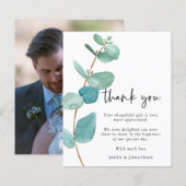 Budget Eucalyptus Fotobruiloft Hartelijk dank (Voorkant / Achterkant)