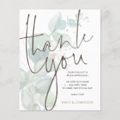 Budget Eucalyptus Fotobruiloft Hartelijk dank (Voorkant)