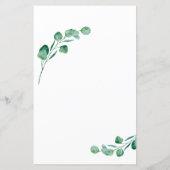 Budget Eucalyptus Girly Birthday Party Invitation (Achterkant)