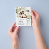 Budget Eucalyptus Glow Foto Opslag Save the Date 3 Flyer (Hand)