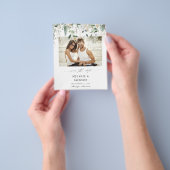 Budget Eucalyptus Glow Foto Opslag Save the Date Flyer (Hand)