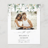 Budget Eucalyptus Glow Foto Opslag Save the Date Flyer (Voorkant)