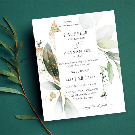 Budget Eucalyptus Glow Gold Greenery 2 Weddenschap Flyer