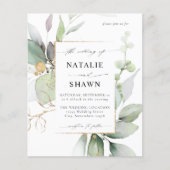 Budget Eucalyptus Glow Gold Greenery Wedding (Voorkant)