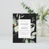 Budget Eucalyptus Glow Gold Greenery Wedding Black (Staand voorkant)