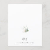 Budget Eucalyptus Glow Gold Greenery Wedding Flyer (Achterkant)