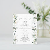 Budget Eucalyptus Glow Gold Wedding Programme 2 (Staand voorkant)