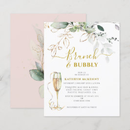 Budget Eucalyptus Gold Blush Pink Bridal Shower