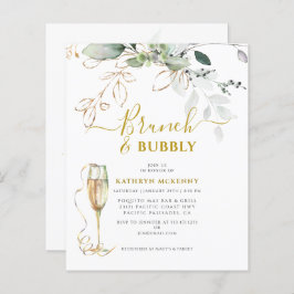 Budget Eucalyptus Gold Calligraphy Bridal Shower 