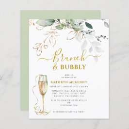 Budget Eucalyptus Gold Calligraphy Bridal Shower