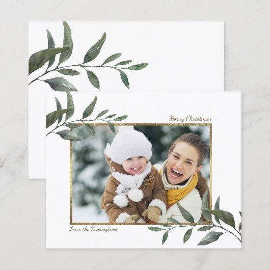 Budget Eucalyptus Gold Foil - kerstfoto (Voorkant / Achterkant)