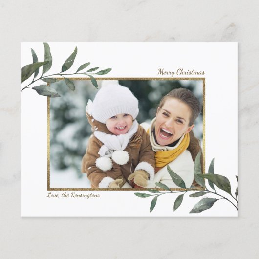 Budget Eucalyptus Gold Foil - kerstfoto (Voorkant)