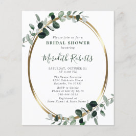 Budget Eucalyptus Gold Foil Vrijgezellenfeest Invi