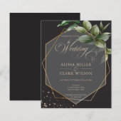 BUDGET Eucalyptus Gold Geometric Black Wedding (Voorkant / Achterkant)