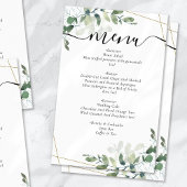 BUDGET Eucalyptus Gold Glitter Menu Kaart