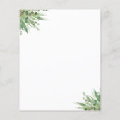 Budget Eucalyptus Gold Graduation Party Uitnodigin (Achterkant)