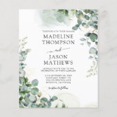 BUDGET Eucalyptus Gold Greenery Weddenschap (Voorkant)