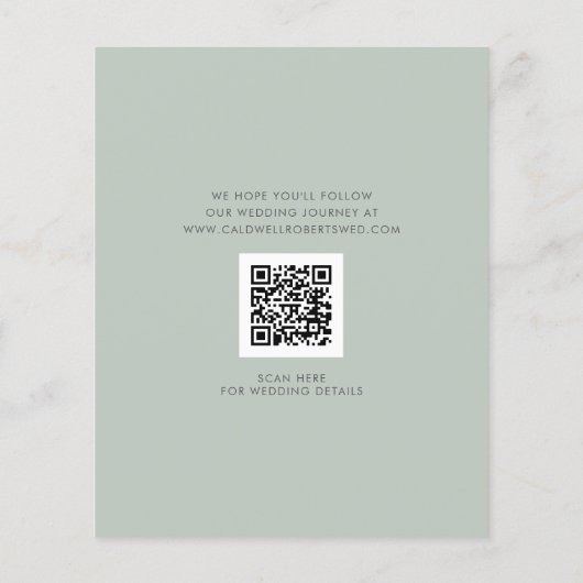 Budget Eucalyptus Gold Metallic Save the Date (Achterkant)