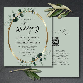 Budget Eucalyptus Gold QR Code Sage Weddenschap Ui