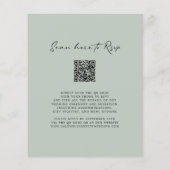 Budget Eucalyptus Gold QR Code Sage Weduwbrochure Flyer (Achterkant)