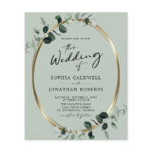 Budget Eucalyptus Gold QR Code Sage Weduwbrochure