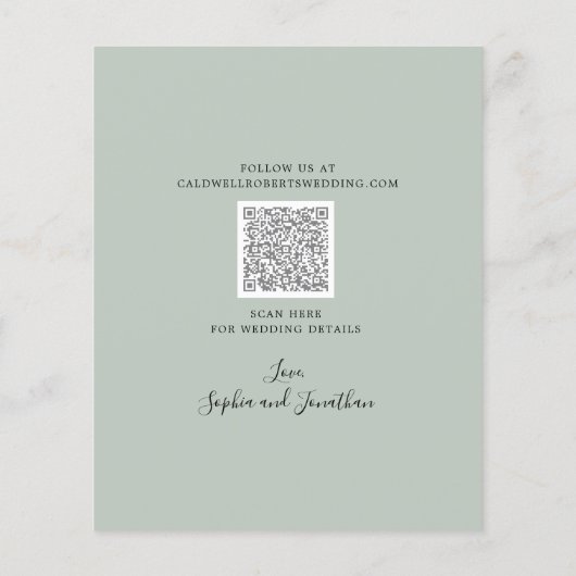 Budget Eucalyptus Gold Sage Weddenschap Bespaar op (Achterkant)