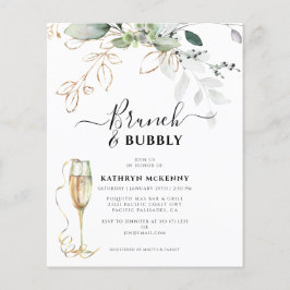 Budget Eucalyptus Goud Calligrafie Bruidsdouche