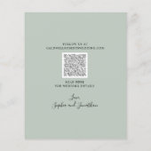 Budget Eucalyptus Goud Salie Trouwen Save the Date (Achterkant)
