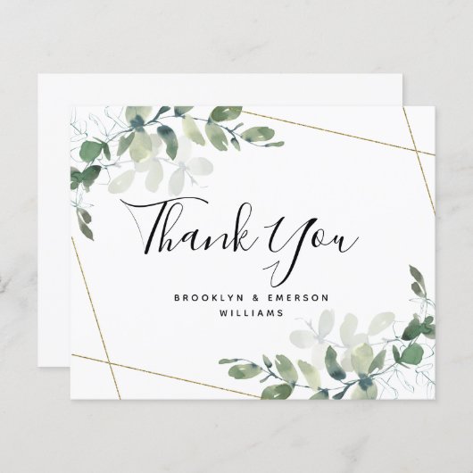 BUDGET Eucalyptus Green Foliage Weddenschap Hartel (Voorkant / Achterkant)