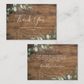 BUDGET Eucalyptus Green Foliage Weddenschap Hartel Notitiekaartje (Voorkant / Achterkant)